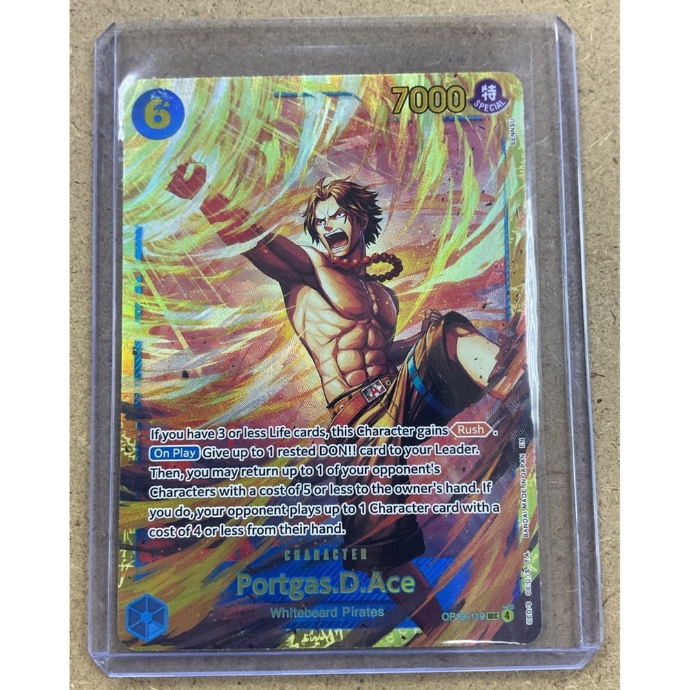 Portgas D Ace OP13-119 SEC Secret Rare One Piece Card Game